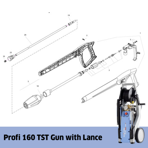 KRANZLE Profi 160 TST Gun with Lance