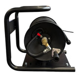 50m High pressure Hose fitted on MTM Hose Reel On Carry Frame