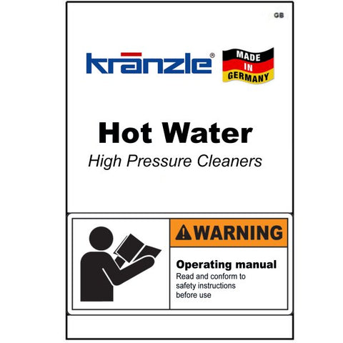 Hot Water Pressure Washer Operating Manuals & Diagrams