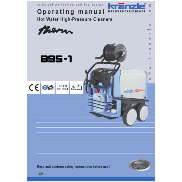 Operating Manual Kranzle Therm 895