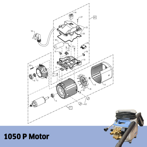 KRANZLE 1050 P Motor