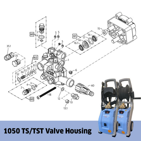 KRANZLE 1050 TS/TST Valve Housing