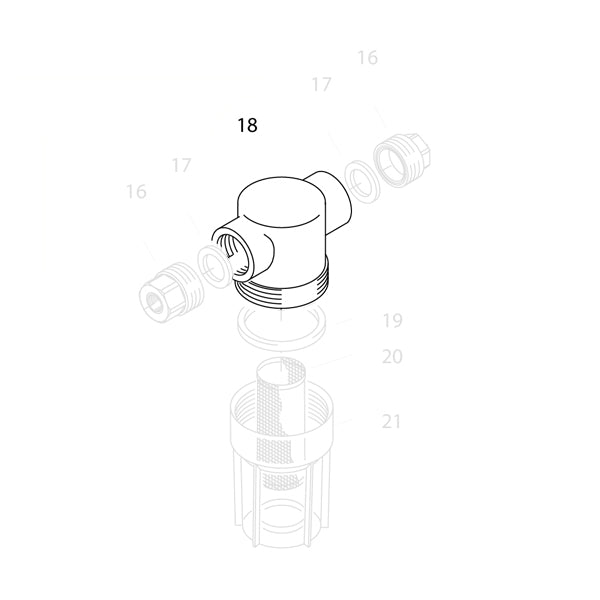 KRANZLE Water Filter Body Only 13301