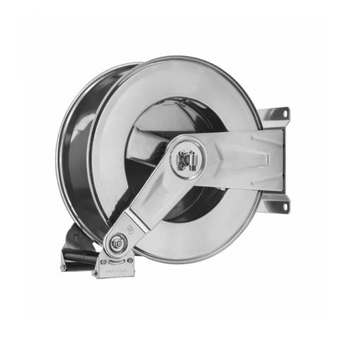 20m Auto Retractable Hose Reel Stainless Steel (Inc 20m Hose & Pigtail)