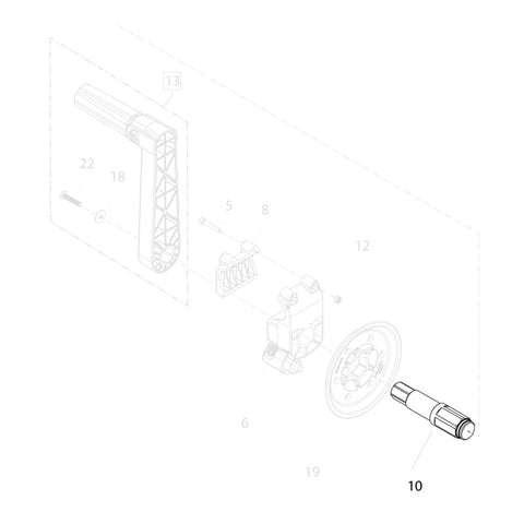 KRANZLE Hose Drum Shaft For Crank Slide Brake 40328