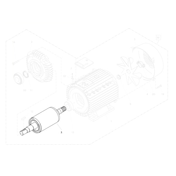 KRANZLE Rotor For 7.5kW Motor 40531