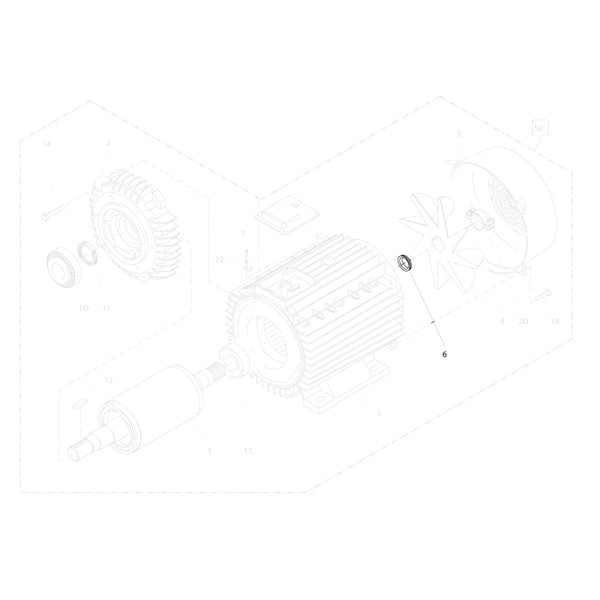 KRANZLE Rear Seal Large Motor Fan 40545