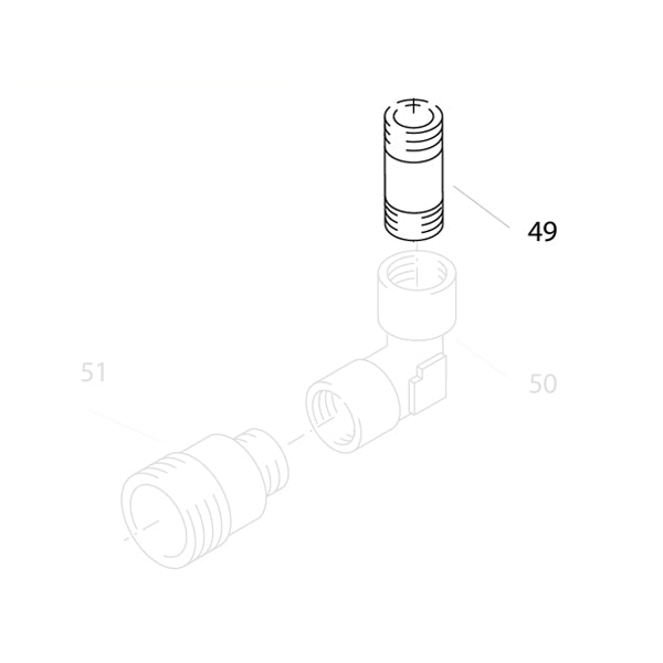 KRANZLE Spacer Tube 3/8 Male (48mm Long) 41628