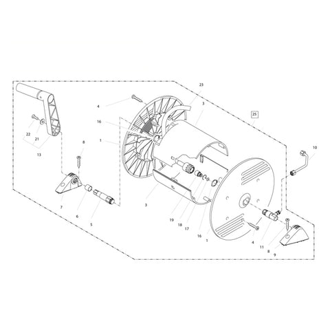 KRANZLE Hose Drum Complete, Without HP Hose 43870