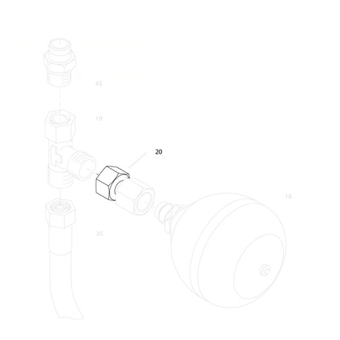 KRANZLE Connecting Sleeve For Hydro Reservoir 441401