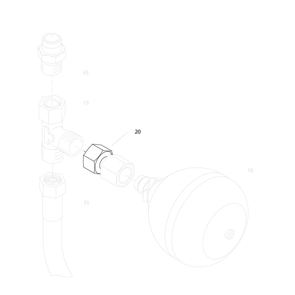 KRANZLE Connecting Sleeve For Hydro Reservoir 441401