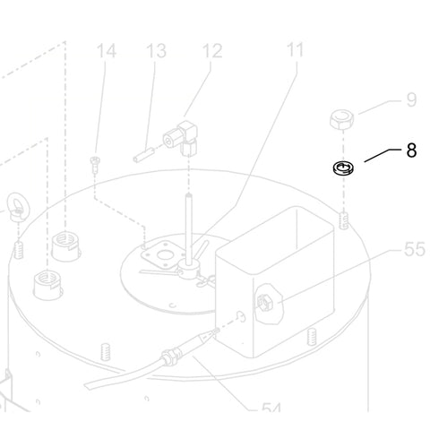 KRANZLE Spring Ring A8 DIN 127 Galvanised 44222
