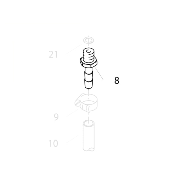 KRANZLE Chemical Barb 1/4 Male x 6mm 46038