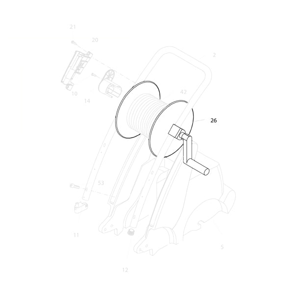 KRANZLE Hose Reel Complete Without Hose 46081