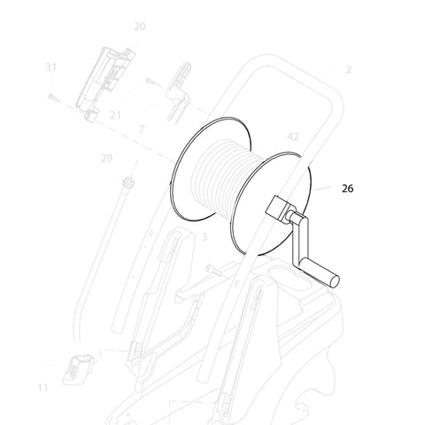 KRANZLE Hose Reel Complete Without Hose 46581