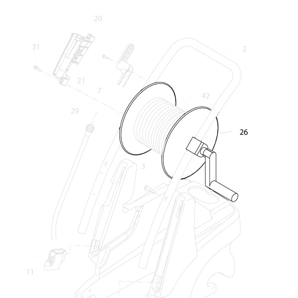 KRANZLE Hose Reel Complete Without Hose 46581