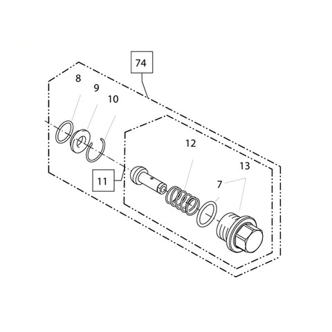KRANZLE Repair Kit For Unloader Valve 49055
