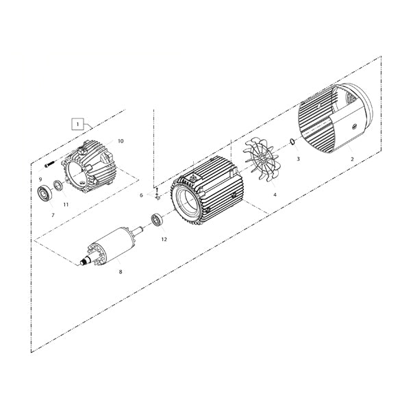 KRANZLE Motor 230V / 50 Hz Complete Without Electrical Components 496300