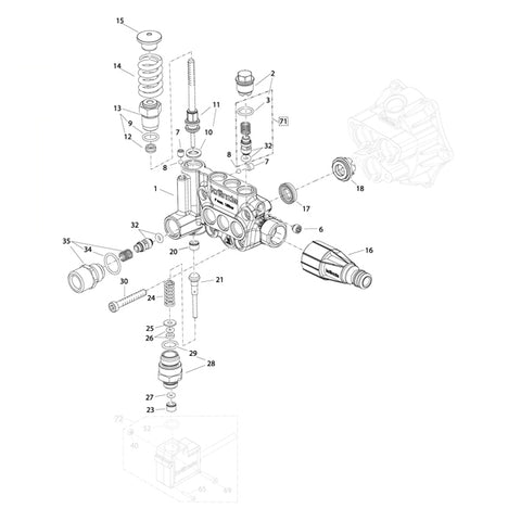 KRANZLE Valve Housing Complete 497059