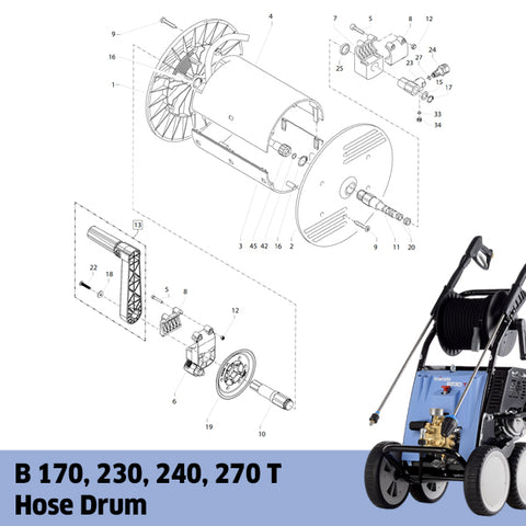 KRANZLE B 170, B 230, B 240, B 270 T Hose Drum