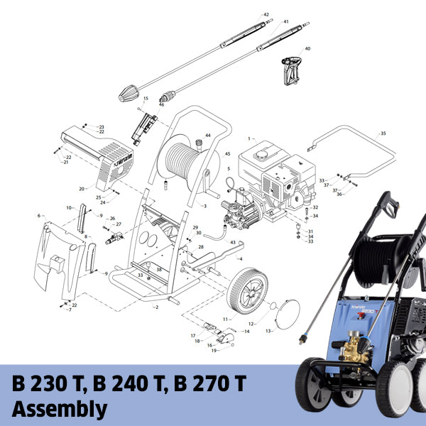 KRANZLE B 230, B 240, B 270 T Assembly