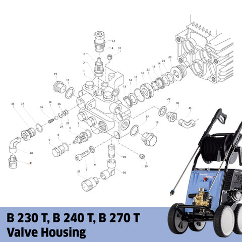 KRANZLE B 230, B 240, B 270 T Valve Housing