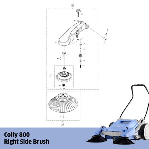 KRANZLE Colly 800 Right Side Brush