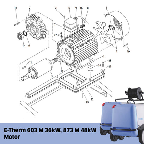 KRANZLE E-Therm 603 M 36kW, 873 M 48kW Motor