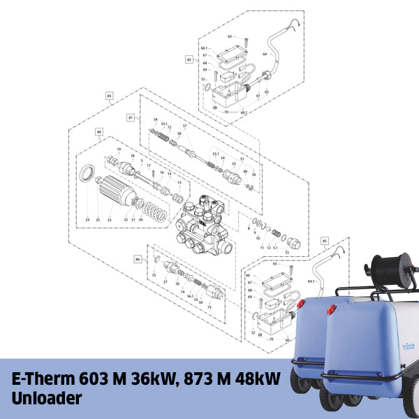 KRANZLE E-Therm 603 M 36kW, 873 M 48kW Unloader