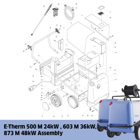 KRANZLE E-Therm 500 M 24kW, 603 M 36kW, 873 M 48kW Assembly