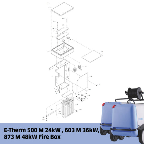 KRANZLE E-Therm 603 M 36kW, 873 M 48kW Fire Box