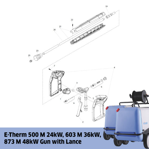 KRANZLE E-Therm 500 M 24kW, 603 M 36kW, 873 M 48kW Gun With Lance