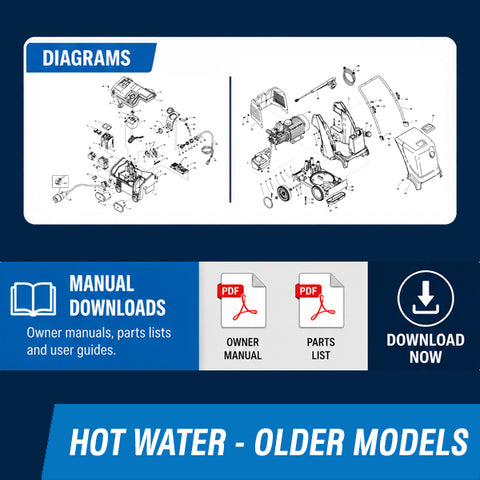 OLDER MODELS Hot Water Pressure Washer Operating Manuals & Diagrams