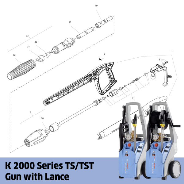 KRANZLE K 2000 Series TS/TST Gun with Lance