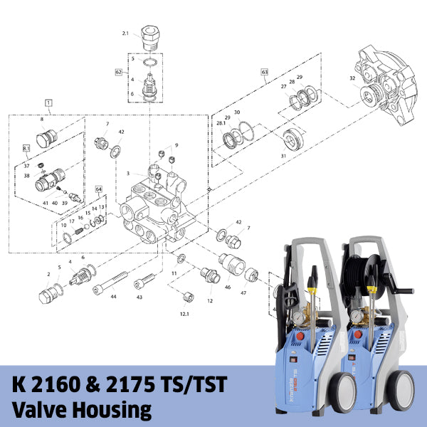 KRANZLE K 2160 & 2175 TS/TST Valve Housing