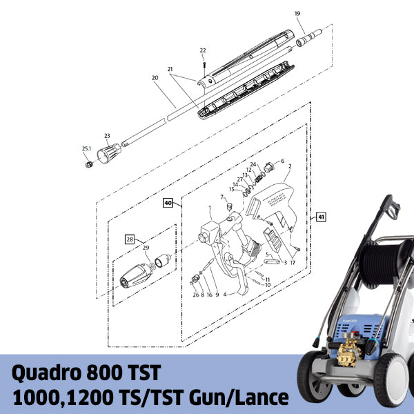 KRANZLE Large Quadro 899 TST, 1000/1200 TS/TST Gun with Lance