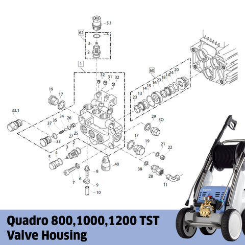 KRANZLE Large Quadro 899/1000/1200 TST Valve Housing