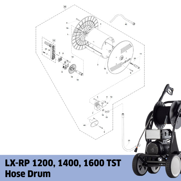 KRANZLE LX-RP 1200, 1400, 1600 TST Hose Drum