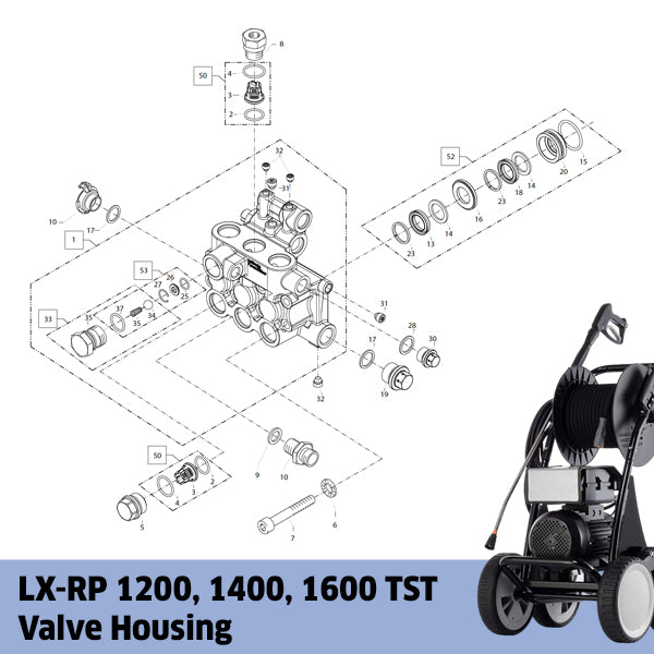 KRANZLE LX-RP 1200, 1400, 1600 TST Valve Housing