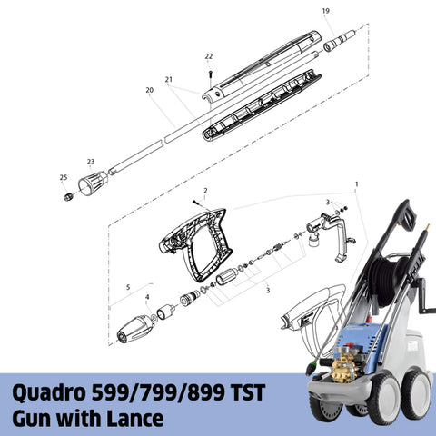 KRANZLE Medium Quadro 599/799/899 TST Gun with Lance