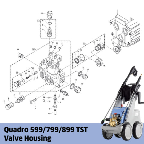 KRANZLE Medium Quadro 599/799/899 TST Valve Housing