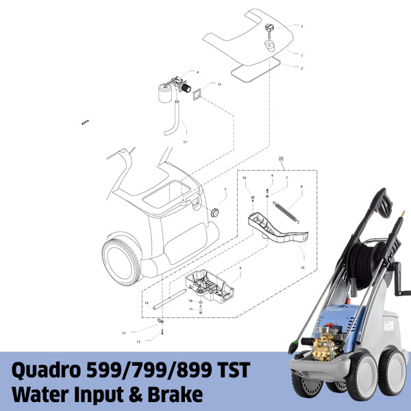 KRANZLE Medium Quadro 599/799/899 TST Water Input & Brake