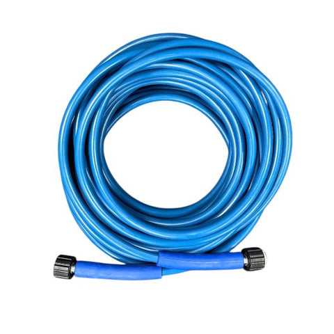 20m 1/4" Smooth Blue Non Marking Single Wire Steel Braided High Pressure Hose
