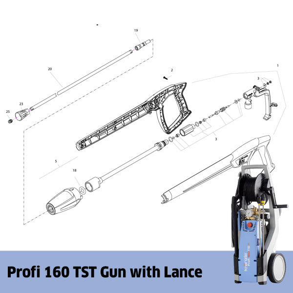 KRANZLE Profi 160 TST Gun with Lance