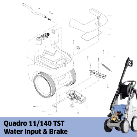 KRANZLE Small Quadro 11/140 TST Water Input & Brake