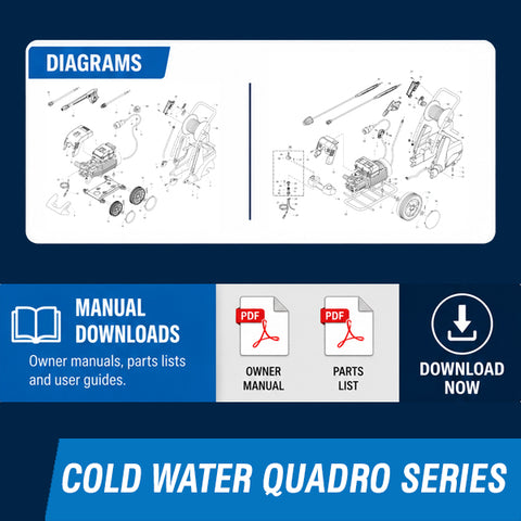 QUADRO Cold Water Pressure Washer Operating Manuals & Diagrams