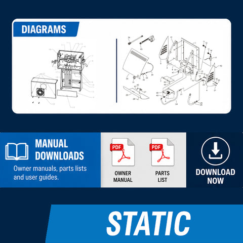 STATIC Pressure Washer Operating Manuals & Diagrams