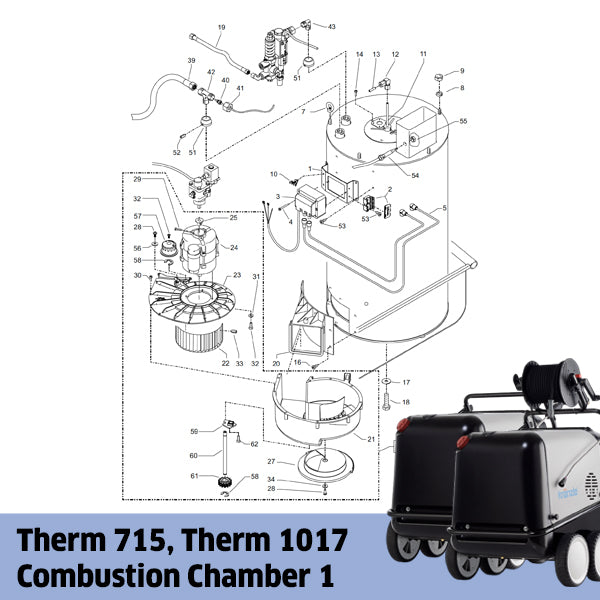 KRANZLE Therm 715, Therm 1017 Combustion Chamber 1