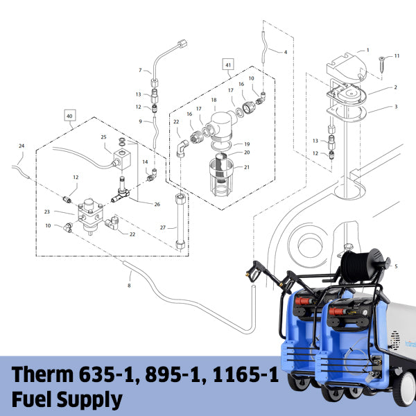 KRANZLE Therm 635-1, Therm 895-1, Therm 1165-1 Fuel Supply