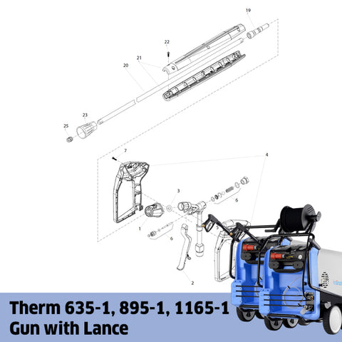 KRANZLE Therm 635-1, Therm 895-1, Therm 1165-1 Gun With Lance